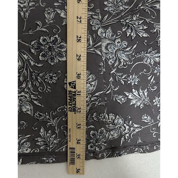 J.Jill Pure Jill Easy Knit Two Pocket Dress Size XS Gray Floral Cotton Pockets - Picture 10 of 10